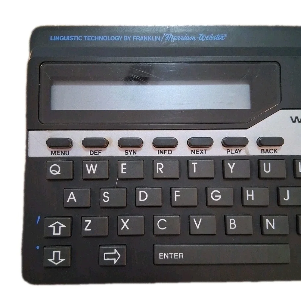 Franklin Wordmaster Deluxe WM1055A Electronic Dictionary Manual Tested Works Vtg